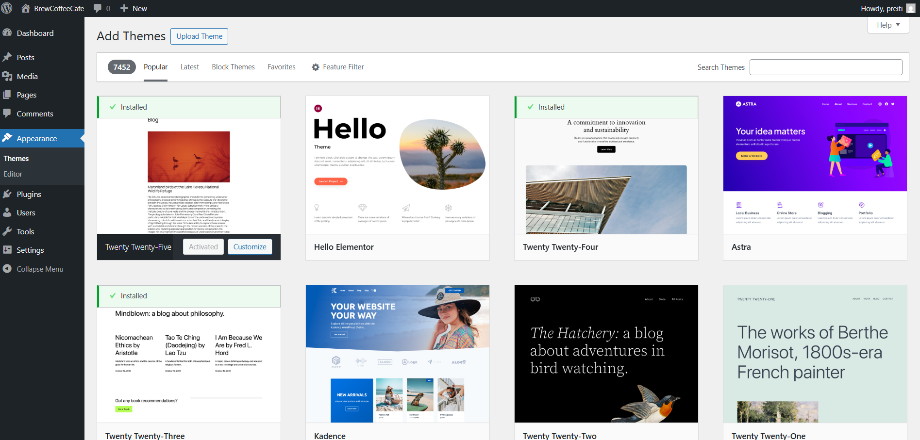 Add themes