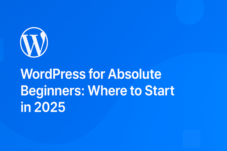 WordPress dashboard showing the block editor for beginners starting a new website in 2026