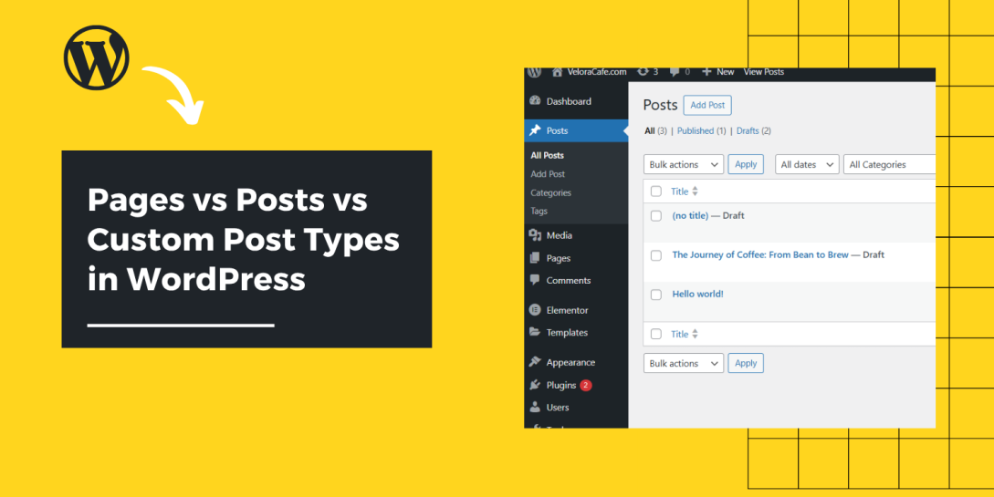 Page vs Posts vs custom post type