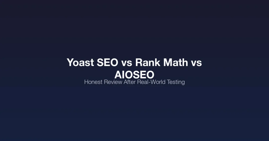 Comparison of Yoast SEO, Rank Math, and AIOSEO WordPress SEO plugins