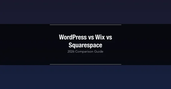 WordPress vs Wix vs Squarespace comparison guide for 2026 showing which website builder is right for beginners