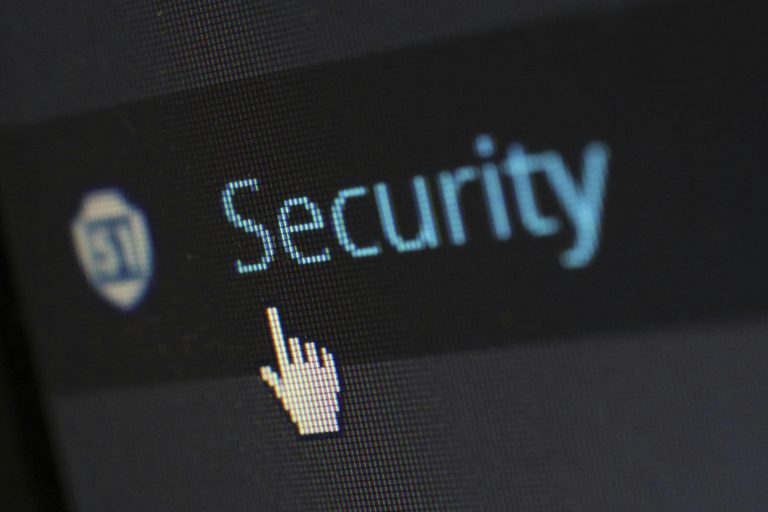 Security protection text on digital display representing WordPress security plugins