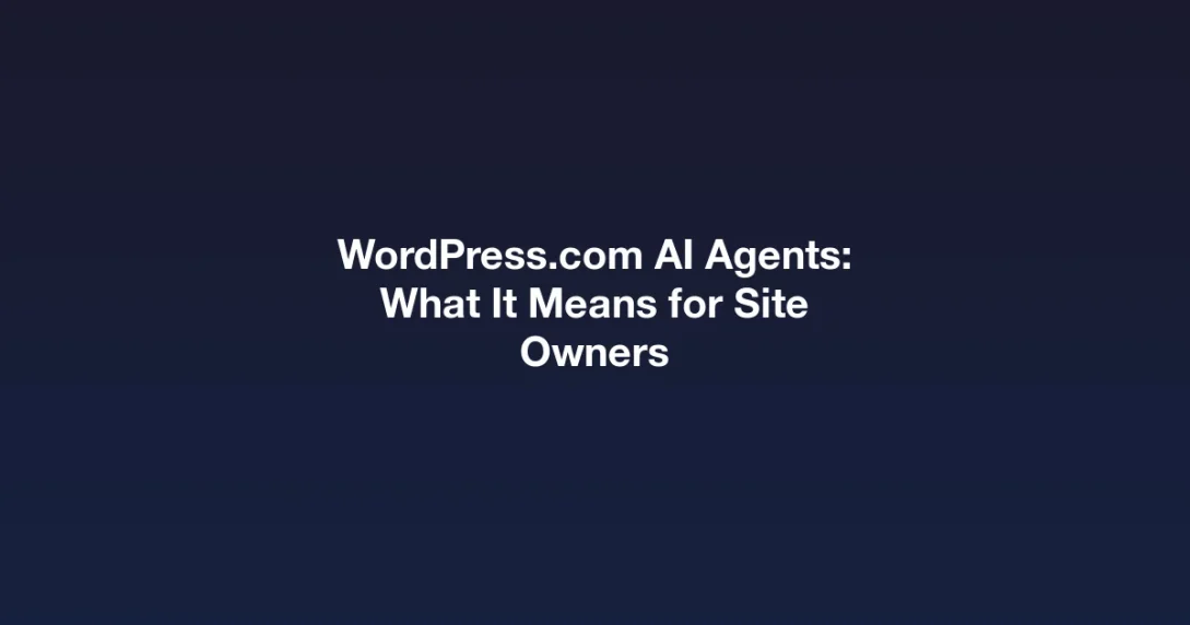 WordPress.com AI agents feature illustration