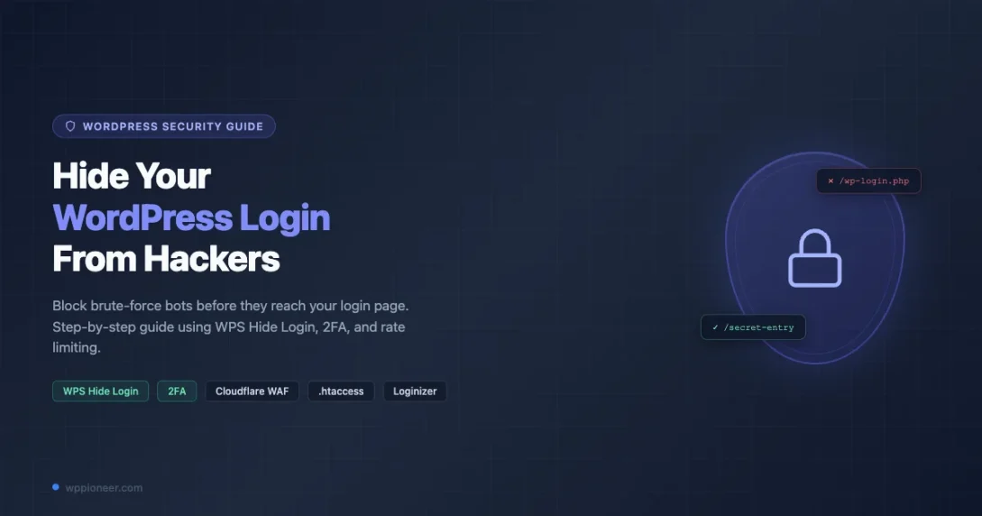 How to hide the WordPress login URL from hackers using WPS Hide Login, 2FA and rate limiting