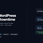 WordPress site migration diagram showing zero-downtime migration from old host to new host