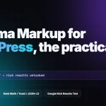 WordPress schema markup guide — Article, FAQ, and HowTo types with Rank Math, Yoast, and Google Rich Results Test