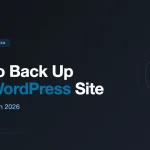 Editorial illustration for WordPress backup tutorial on wppioneer