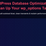 WordPress Database Optimization: Clean Up Your wp_options Table - Audit autoload bloat, clean transients & reclaim performance