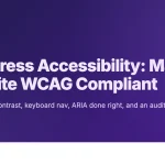 Banner for making WordPress site WCAG compliant