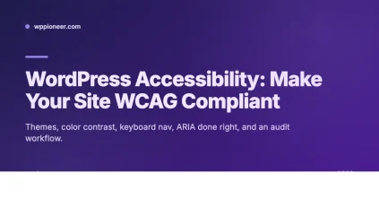 Banner for making WordPress site WCAG compliant