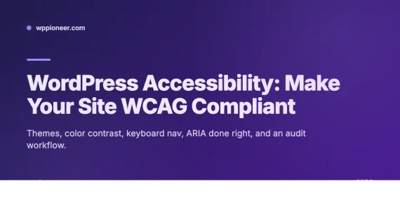 Banner for making WordPress site WCAG compliant
