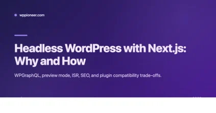 Banner for headless WordPress with Next.js tutorial