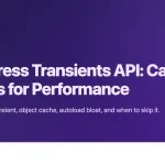 Banner for WordPress Transients API caching deep dive