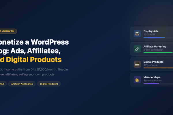 How to Monetize a WordPress Blog: Ads, Affiliates, and Digital Products
