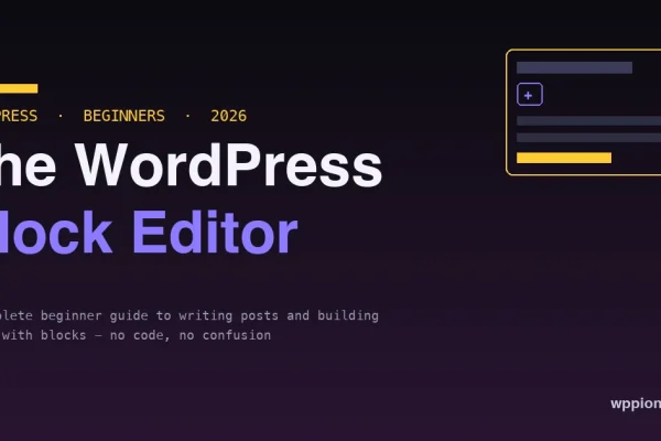 How to use the WordPress block editor - a beginner guide, an editor with blocks on a dark background