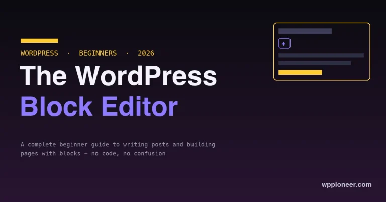 How to use the WordPress block editor - a beginner guide, an editor with blocks on a dark background