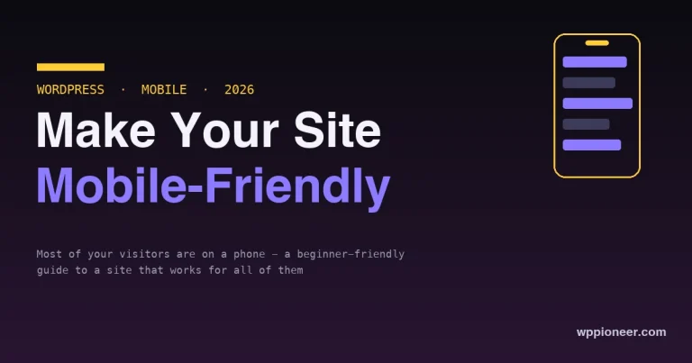 How to make your WordPress site mobile-friendly in 2026 - a phone showing a clean responsive layout